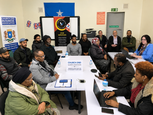 Community meeting at Church End Business Association