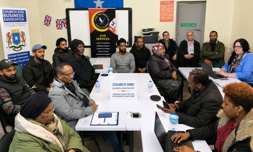 Community meeting at Church End Business Association